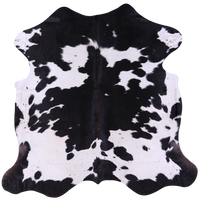 Thumbnail for Black & White Natural Cowhide Rug - Large 6'9