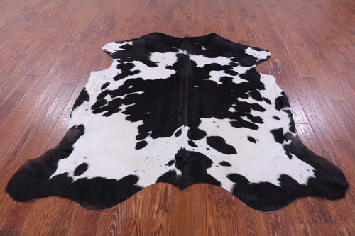 Black & White Natural Cowhide Rug - Large 6'9