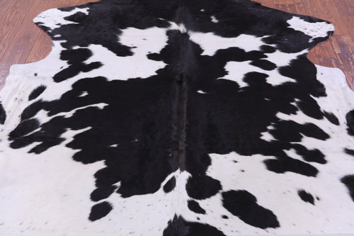Black & White Natural Cowhide Rug - Large 6'9