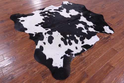 Black & White Natural Cowhide Rug - Large 6'9
