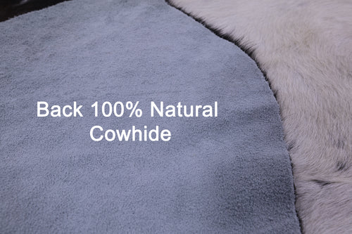 Black & White Natural Cowhide Rug - Large 6'9