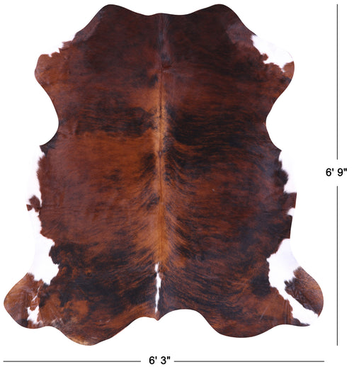 Brindle Natural Cowhide Rug - Large 6'9