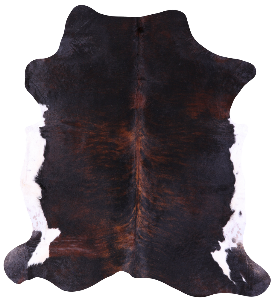 Dark Brindle Natural Cowhide Rug - X-Large 7'2"H x 6'8"W