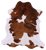 Brown & White Natural Cowhide Rug - X-Large 7'4"H x 6'10"W