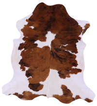 Thumbnail for Brown & White Natural Cowhide Rug - X-Large 7'4