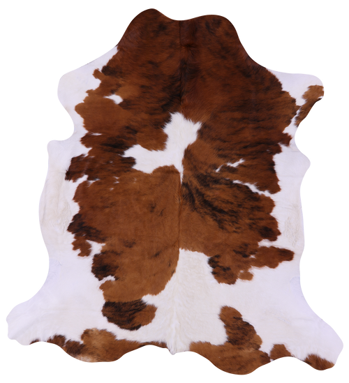 Brown & White Natural Cowhide Rug - X-Large 7'4