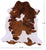 Brown & White Natural Cowhide Rug - X-Large 7'4"H x 6'10"W