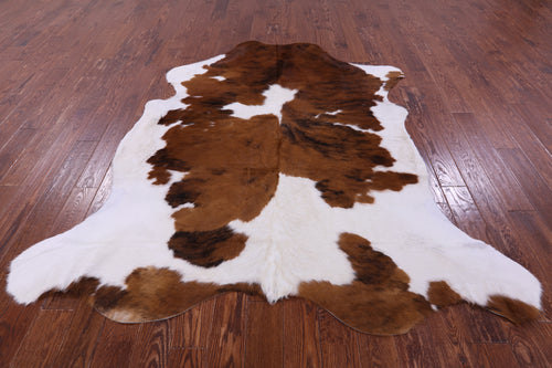 Brown & White Natural Cowhide Rug - X-Large 7'4