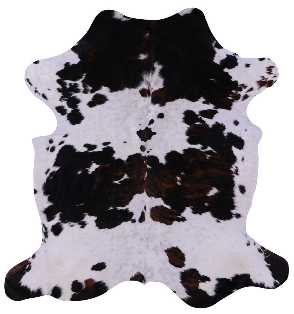 Tricolor Natural Cowhide Rug - Large 6'4"H x 6'1"W