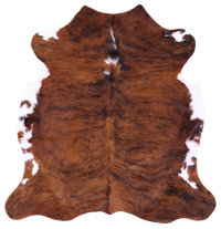 Thumbnail for Brindle Natural Cowhide Rug - Small 5'6