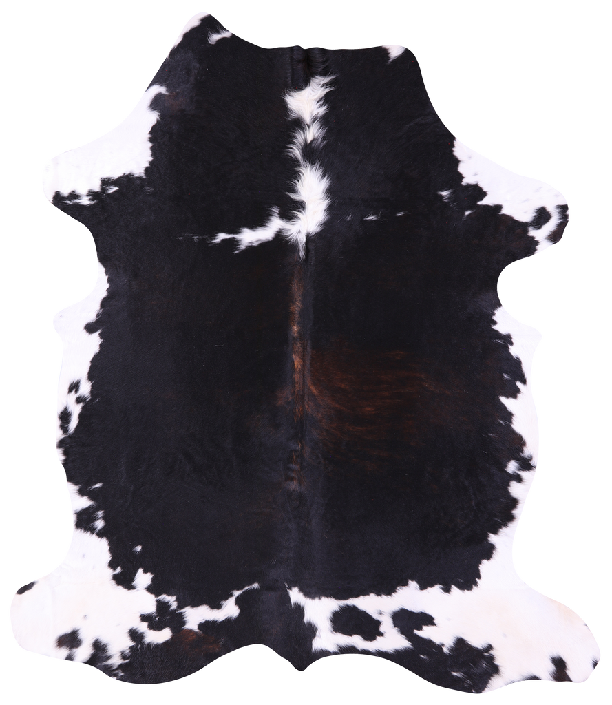 Black & White Natural Cowhide Rug - X-Large 7'0"H x 6'1"W