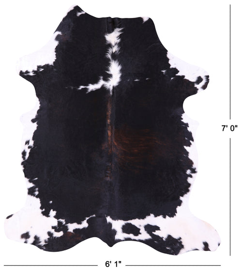 Black & White Natural Cowhide Rug - X-Large 7'0