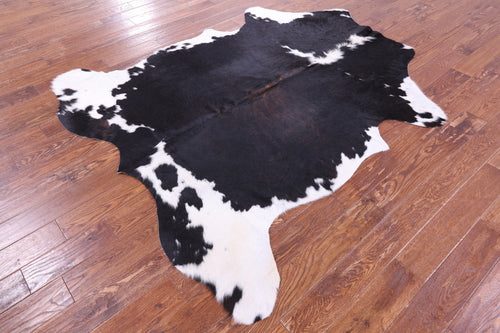 Black & White Natural Cowhide Rug - X-Large 7'0