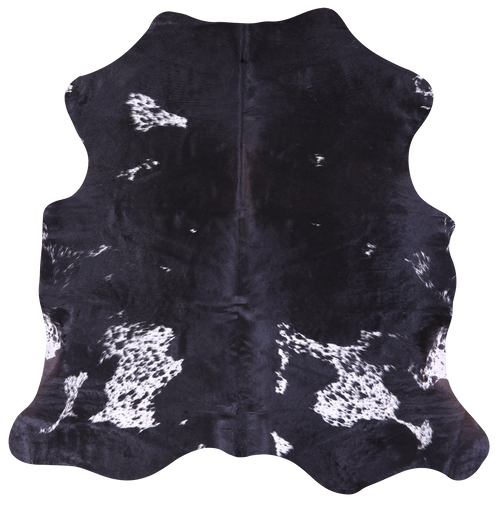 Black Salt & Pepper Natural Cowhide Rug - Small 5'7