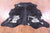 Black Salt & Pepper Natural Cowhide Rug - Small 5'7"H x 5'6"W