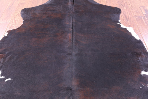 Dark Brown Natural Cowhide Rug - Small 5'6
