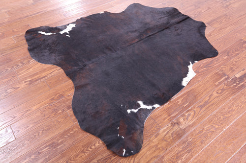 Dark Brown Natural Cowhide Rug - Small 5'6