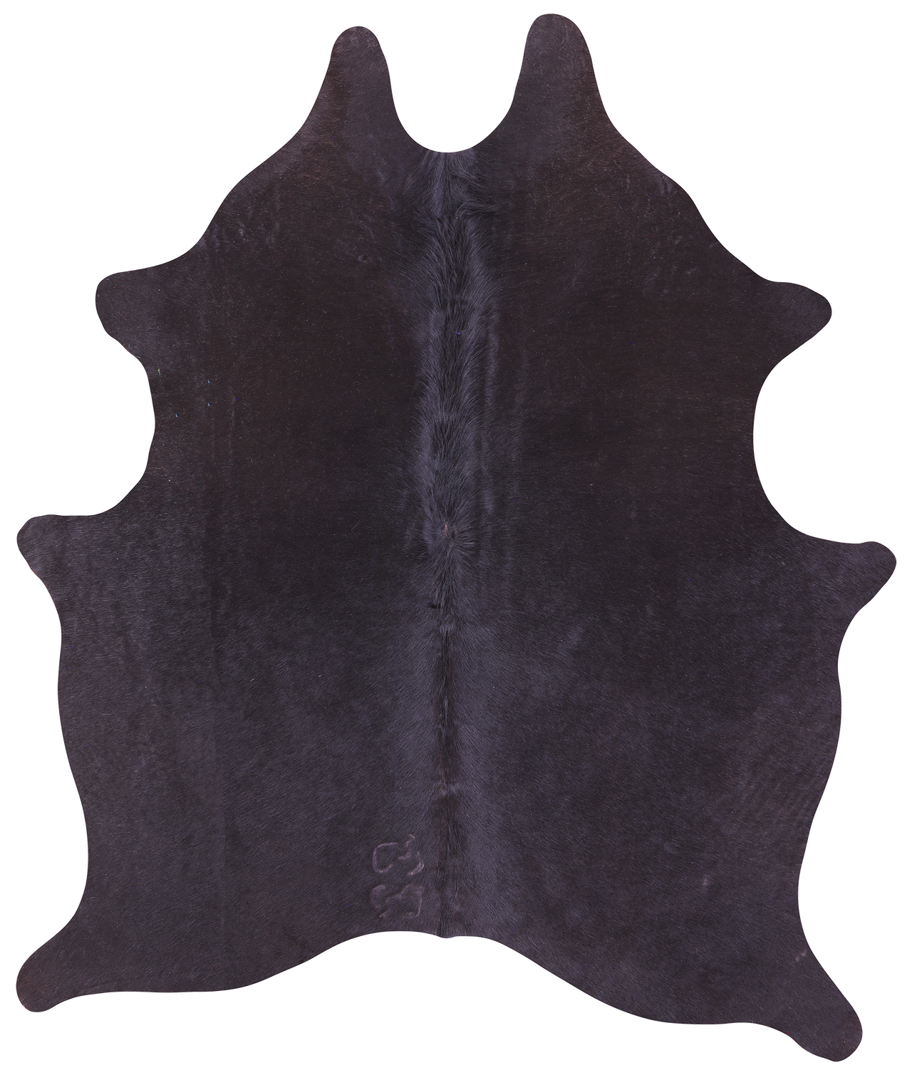 Black Natural Cowhide Rug - Small 5'6"H x 4'7"W