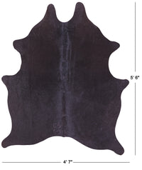 Thumbnail for Black Natural Cowhide Rug - Small 5'6