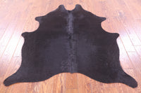 Thumbnail for Black Natural Cowhide Rug - Small 5'6