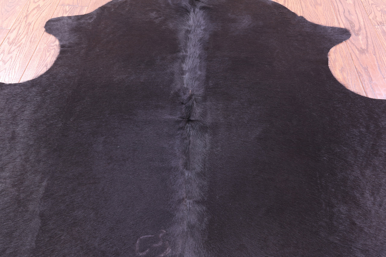 Black Natural Cowhide Rug - Small 5'6"H x 4'7"W