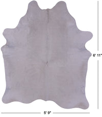 Thumbnail for White Natural Cowhide Rug - X-Large 8'0