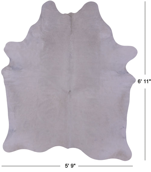 White Natural Cowhide Rug - X-Large 8'0