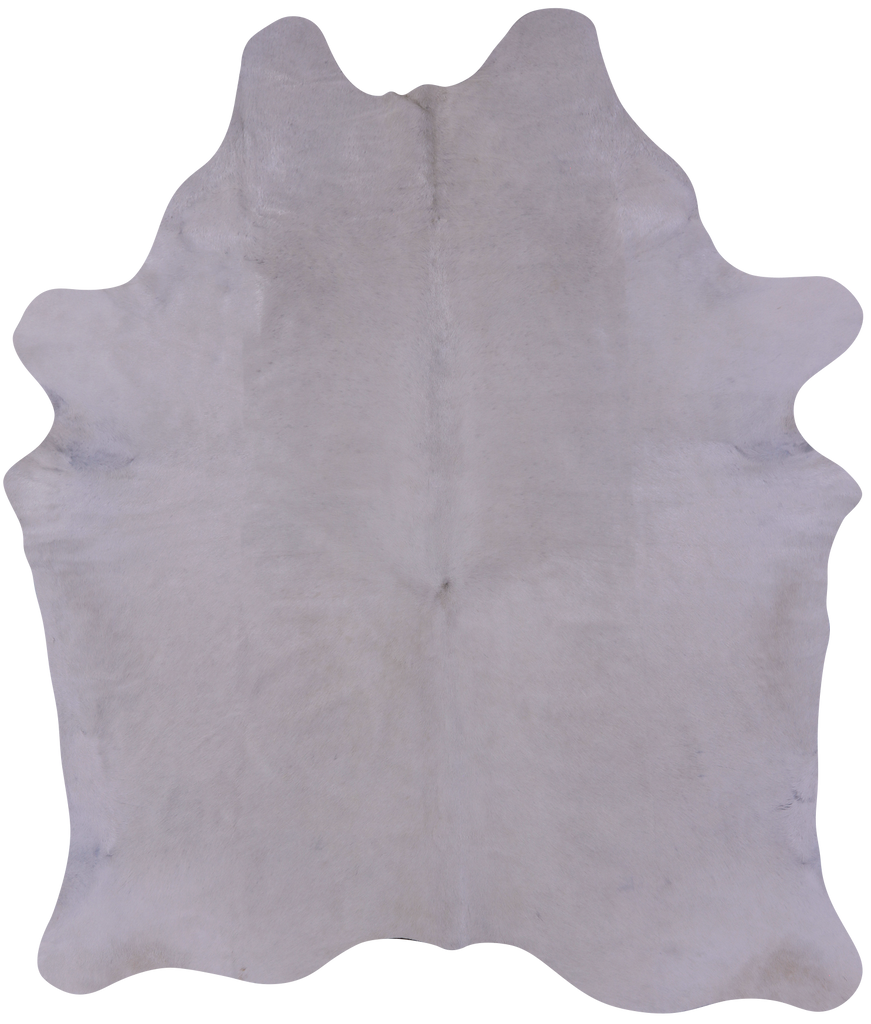 White Natural Cowhide Rug - X-Large 8'0"H x 7'6"W