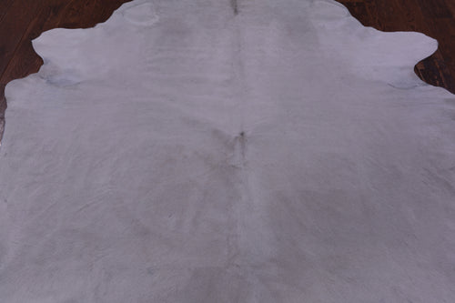 White Natural Cowhide Rug - Large 6'11