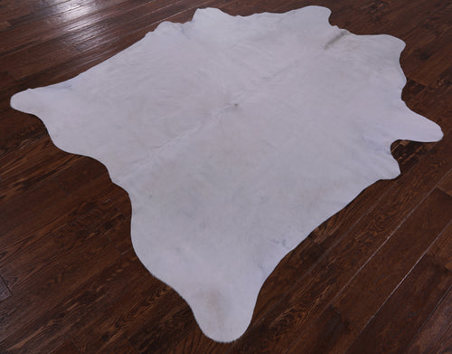 White Natural Cowhide Rug - X-Large 8'0