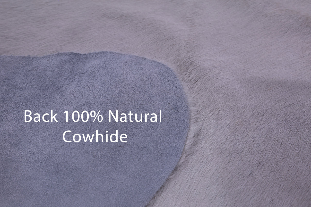 White Natural Cowhide Rug - X-Large 8'0"H x 7'6"W