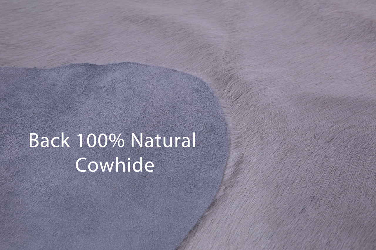 White Natural Cowhide Rug - Large 6'11"H x 5'9"W