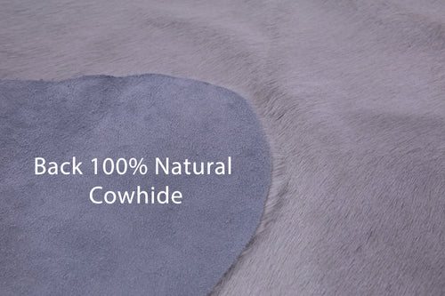 White Natural Cowhide Rug - Large 6'11