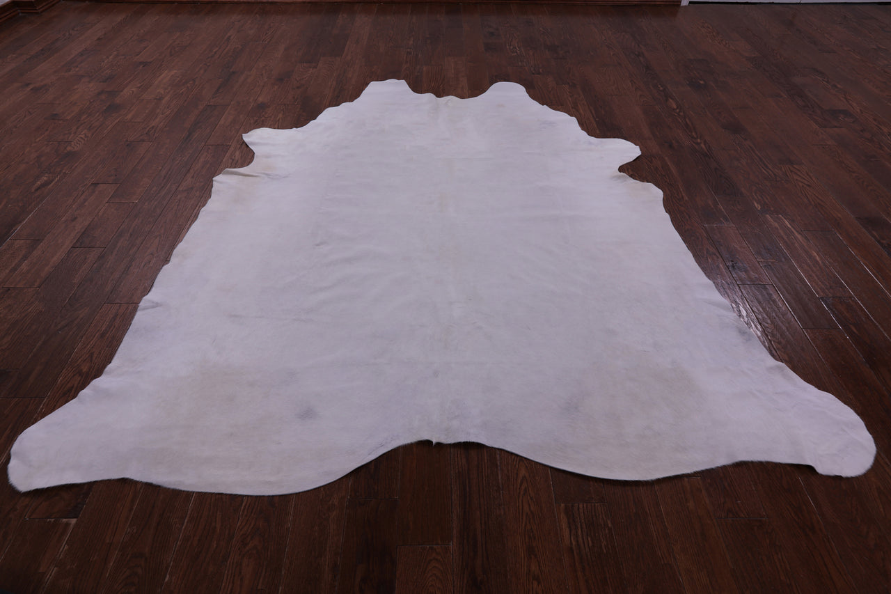 White Natural Cowhide Rug - XLarge 8'0"H x 7'6"W