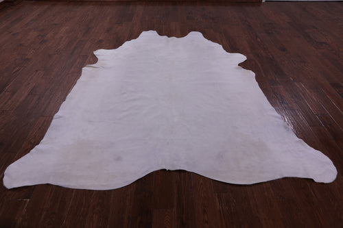 White Natural Cowhide Rug - X-Large 8'0