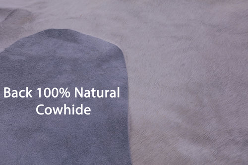 White Natural Cowhide Rug - X-Large 8'0