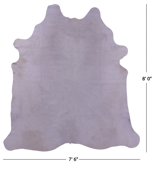 White Natural Cowhide Rug - X-Large 8'0