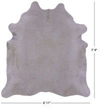 Thumbnail for White Natural Cowhide Rug - X-Large 7'9