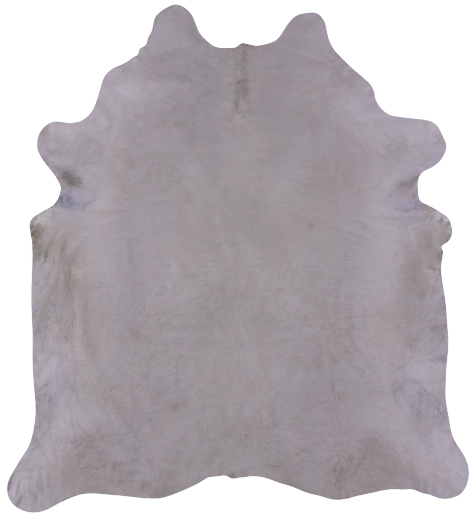 White Natural Cowhide Rug - X-Large 7'9"H x 6'11"W