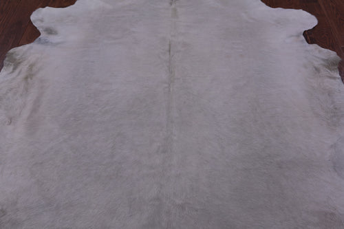 White Natural Cowhide Rug - X-Large 7'9