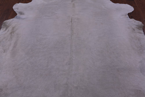 White Natural Cowhide Rug - X-Large 7'9