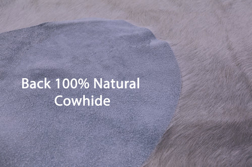 White Natural Cowhide Rug - X-Large 7'9