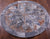 Abstract Round Patchwork Printed Natural Cowhide Rug - 4' 0" x 4' 0"