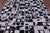 Wabi-Sabi Black & White Patchwork Natural Cowhide Rug - 6' 10" x 9' 8"