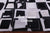 Wabi-Sabi Black & White Patchwork Natural Cowhide Rug - 6' 10" x 9' 8"