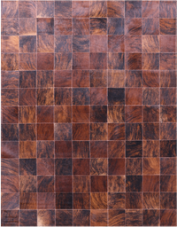 Thumbnail for Brindle Brown Patchwork Natural Cowhide Rug - 6' 6