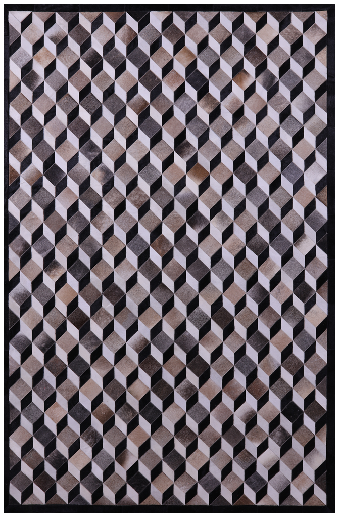 Patchwork Natural Cowhide Rug - 6' 7" x 10' 2"