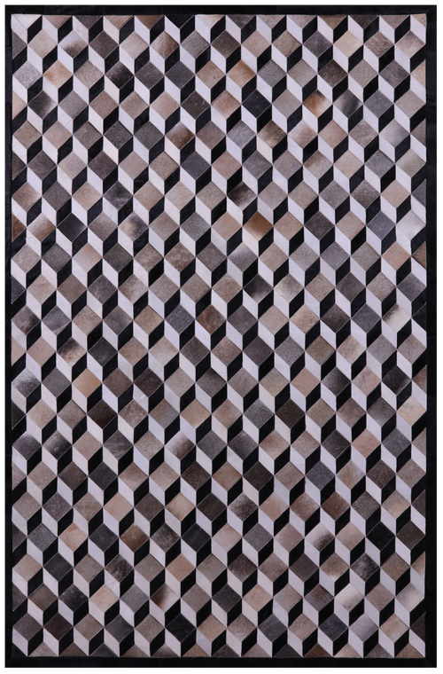 Patchwork Natural Cowhide Rug - 6' 7