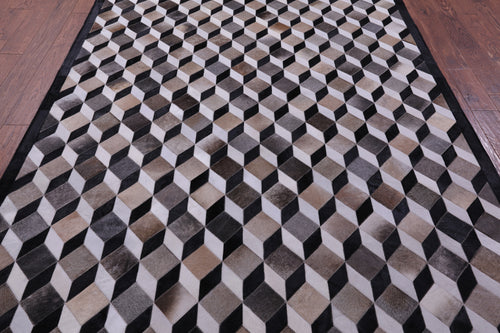 Patchwork Natural Cowhide Rug - 6' 7