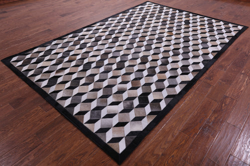 Patchwork Natural Cowhide Rug - 6' 7